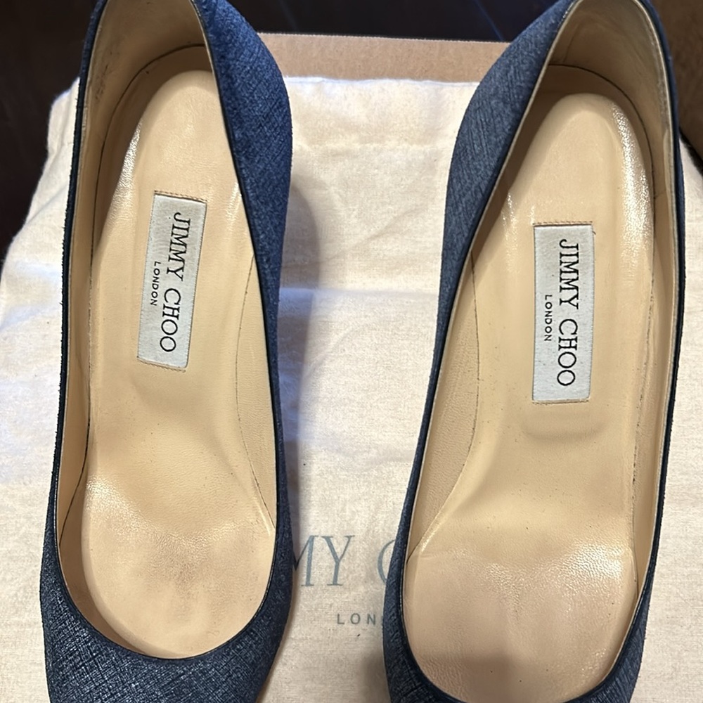 Jimmy Choo Denim Romy Pumps - Picture 5 of 6